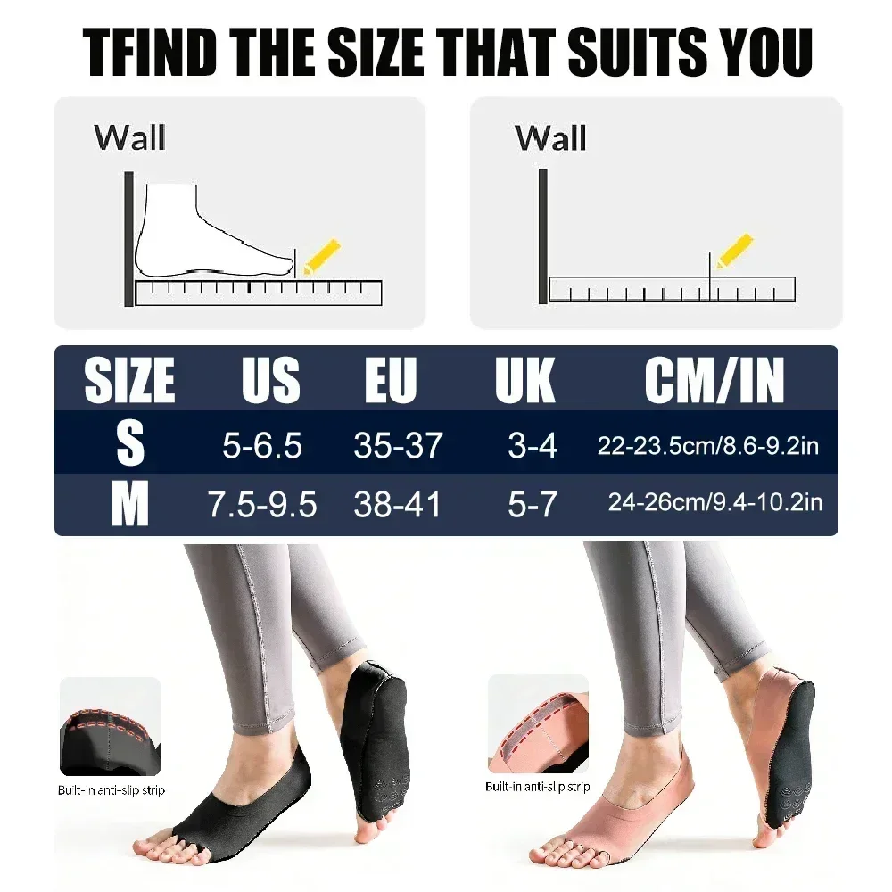 1Pair Toeless Yoga Pilates Soc - Pilates Yoga Wear 评论和价格