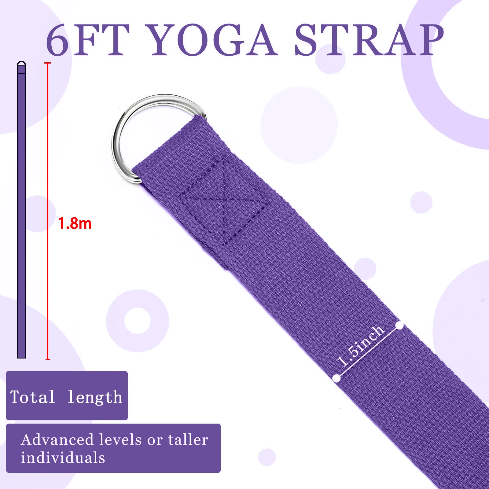 183*3.8cm Yoga Strap Cotton Ex - Pilates Yoga Ring Exercises 评论和价格