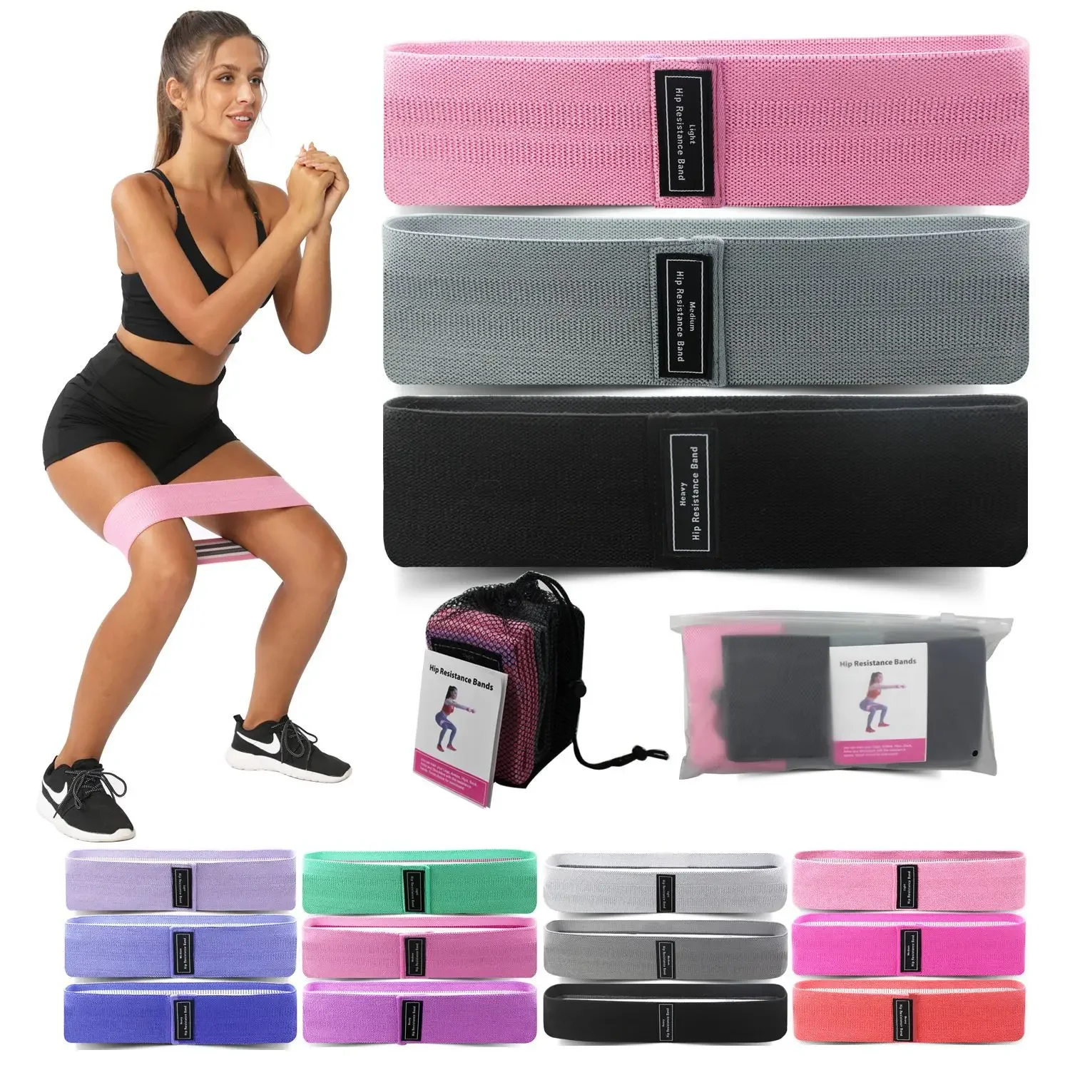 1/2/3PCS Elastic Bands Fitness - Pilates Yoga Core 评论和价格