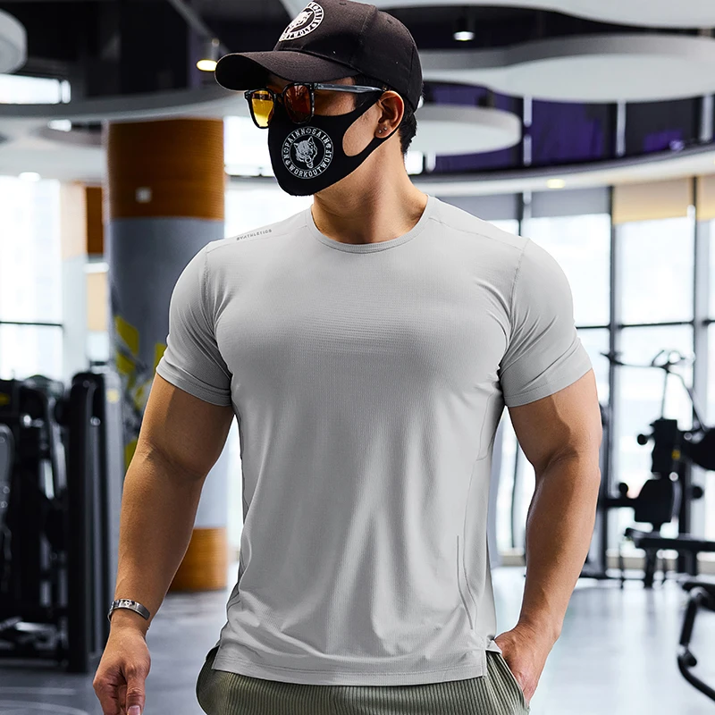 Men Sports T-shirt Dry Fit Sho - Pilates Yoga Wear 评论和价格