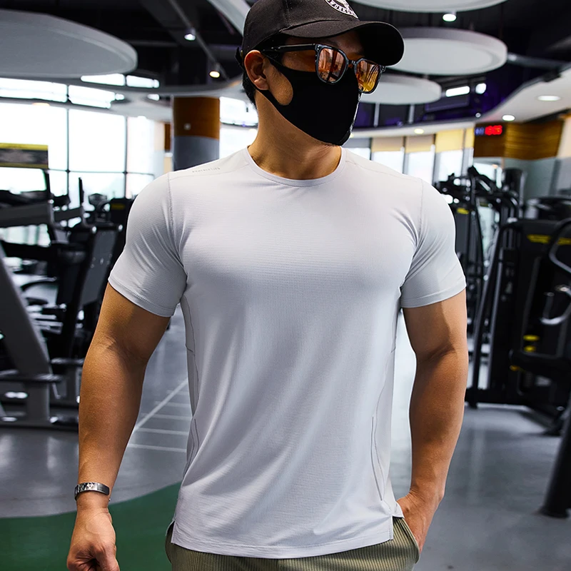 Men Sports T-shirt Dry Fit Sho - Pilates Yoga Wear 评论和价格