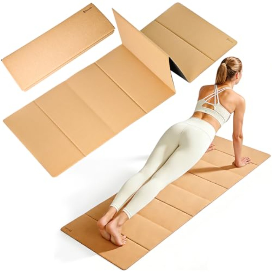 Foldable Cork Yoga Mat, Non Sl - Pilates X Yoga 评论和价格
